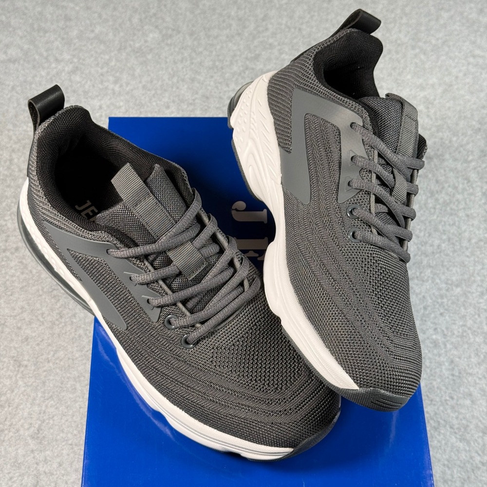 Jerko QX01M Athletic Sneakers Unisex Size 7.5 Dark Grey Knit Running Shoes
